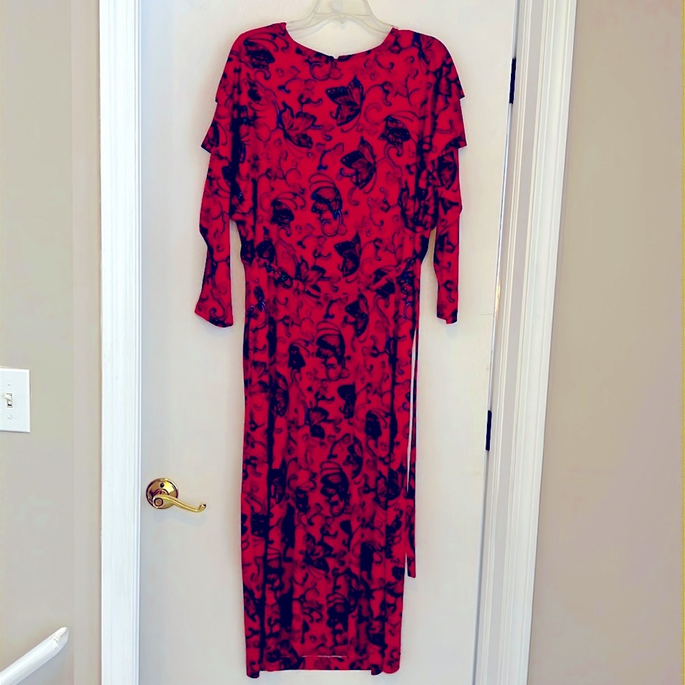 Dress/Vintage Japanese brand silky dress.